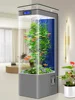 yj9 Free Shipping Vertical Integrated Fish Tank Living Room Small TV Cabinet next to Aquarium Change Water