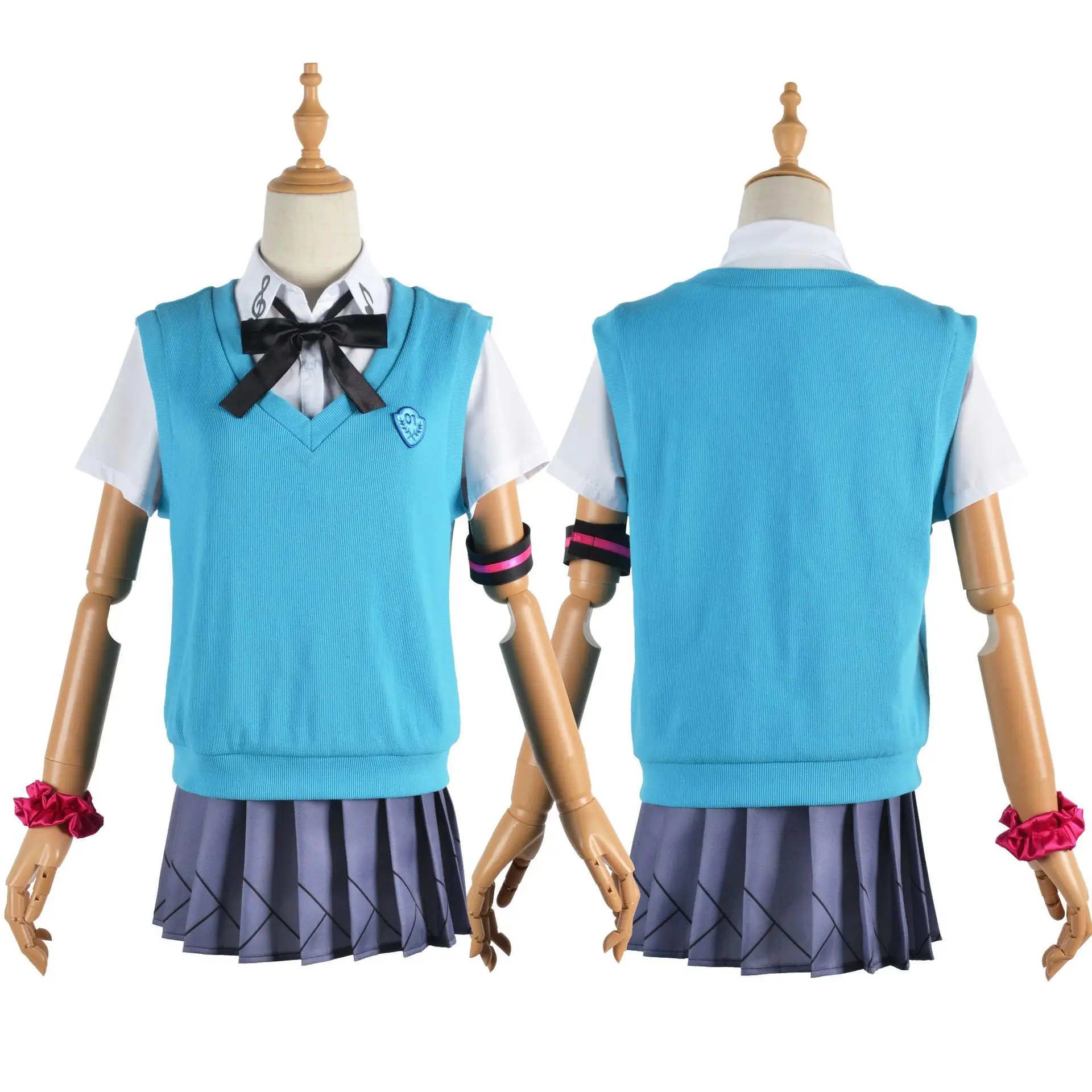 

Game 16th Anniversary Cosplay Costume Princess Jk Cute Uniform Dress Girl Top Skirt Blue Outfits Halloween Party Roleplaying