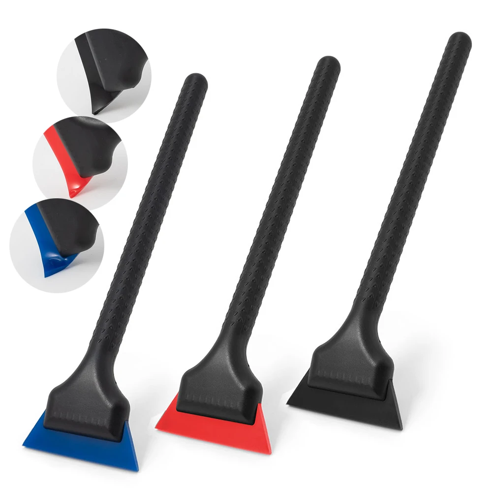 FOSHIO Anti-Slip 롱 핸들 워터 스퀴지 (부드러운/하드 고무 블레이..