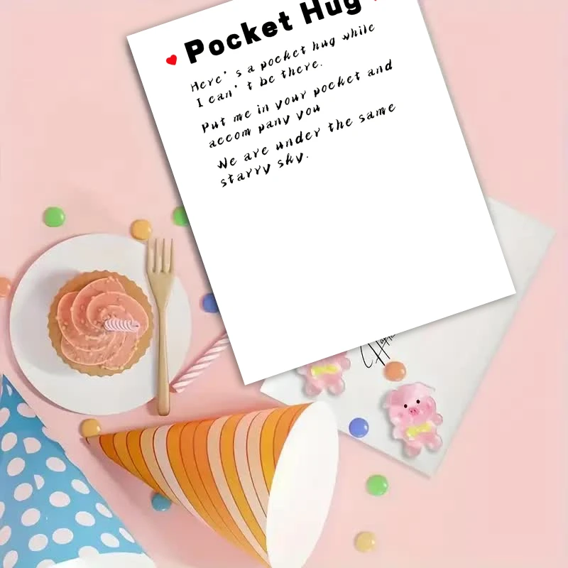 포켓 포옹, 격려 포함 귀여운 인사 카드, 가족, 친구, 사랑하는 사람들에게 완벽한 선물, 10 개 50 개