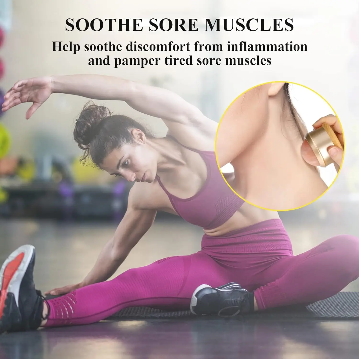 Acrylic And Wood Massage Salt Ball Ice Roller Neck Cervical Jade Scraping Massage Roller Massager Easy Use For Daily Skin Care