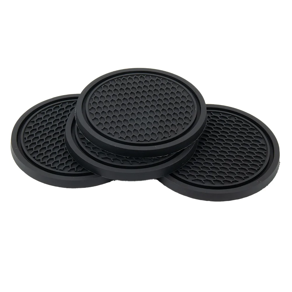 

Universal Car Coasters 4pcs Anti-Slip Car Accessories Fit For: Car/Home Insert Coaster Replacement Easy To Clean