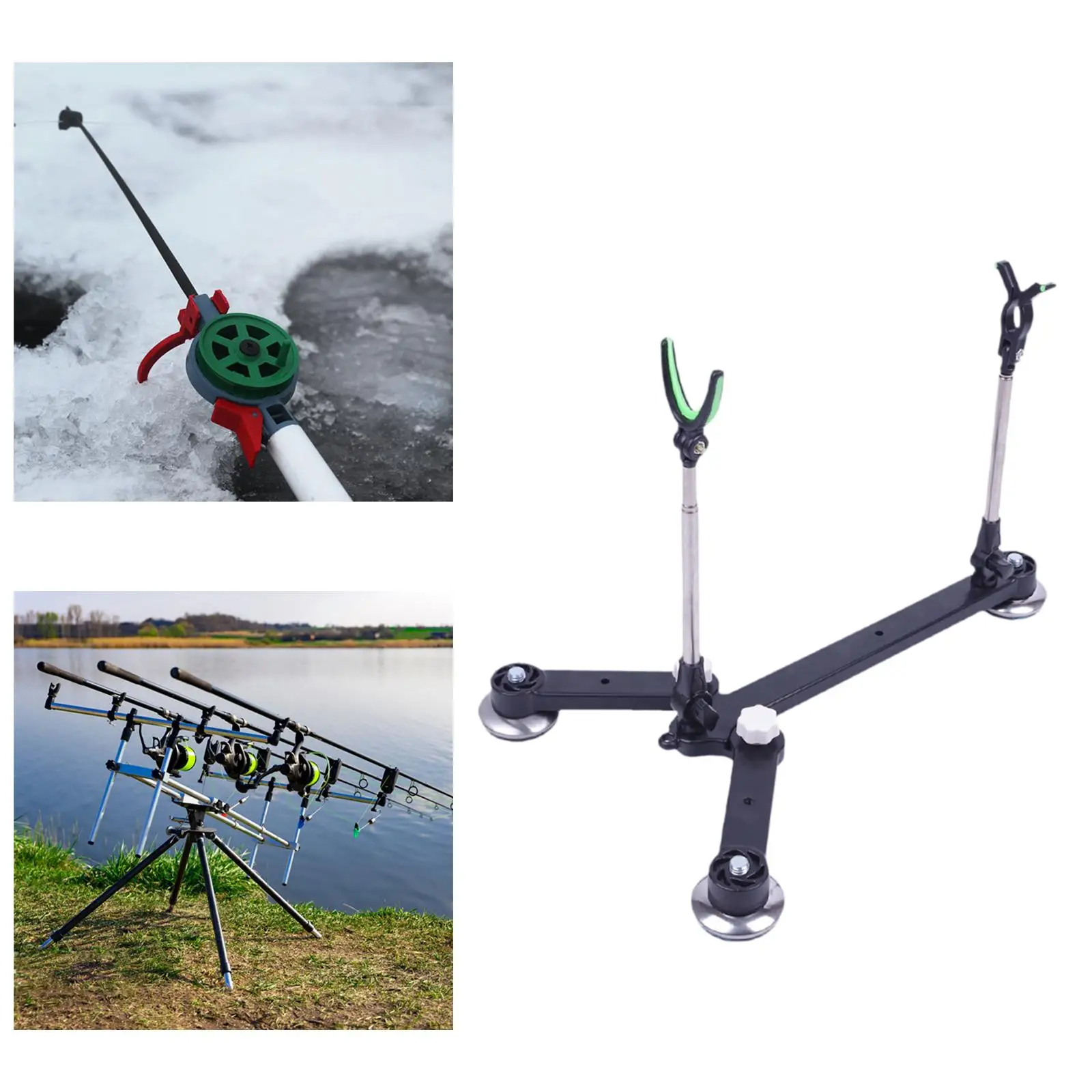 Fishing Rod Holder Fishing Rod Bracket Ice Fishing Shelf Folding Retractable Gear