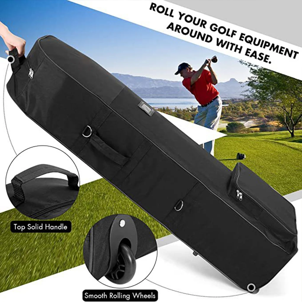 Foldable Portable Golf Club Storage Bag Carrying Pouch Detachable Shoulder Strap Adjustable Aviation Bags Accessories