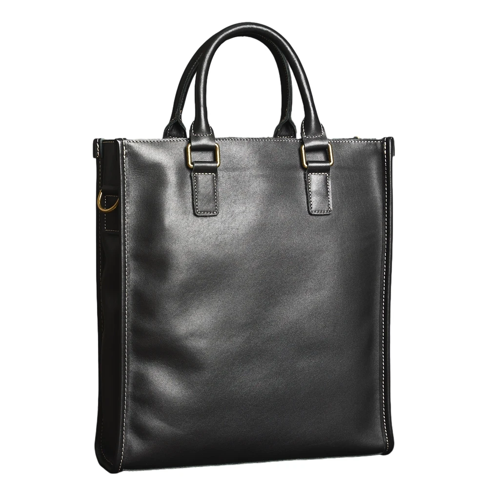 Vintage Echtes Leder männer Schulter Tasche Große Kapazität Totes Männer Handtasche Mode-Business Aktentasche Männliche Schulter Messenger – Detail 18