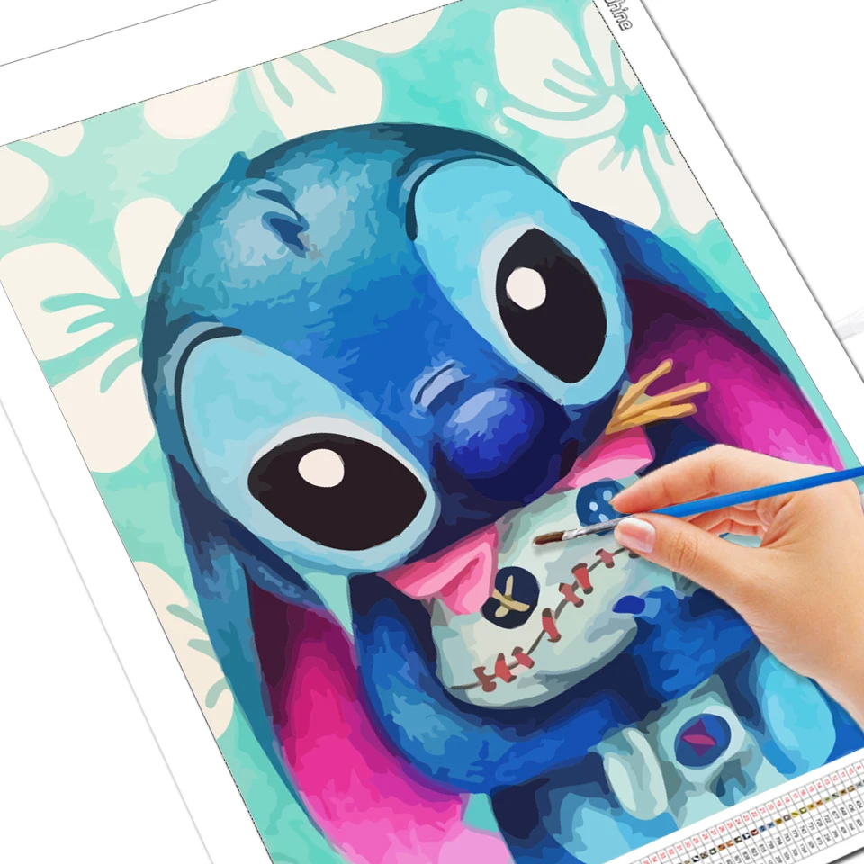 Disney 5d Coloring By Numbers Stitch Oil Painting By Numbers Cartoon Adult Number  Painting Girl On Canvas Decor For Home - Paint By Number Package -  AliExpress