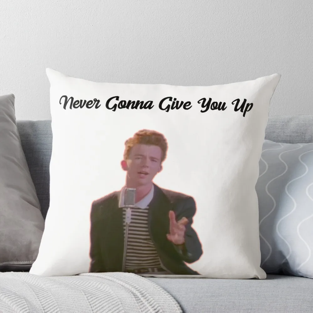 

Rick Astley Never Gonna Give You Up Throw Pillow covers for pillows Rectangular Cushion Cover Custom Cushion Photo