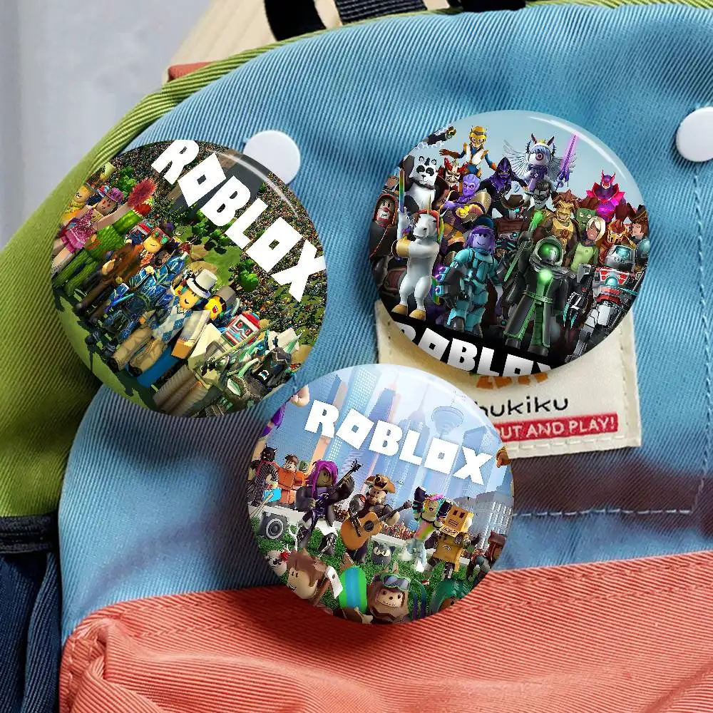 Roblox-Inspired Creative Slogan Button Pins - Trendy Fashion Brooches & Backpack Decorations