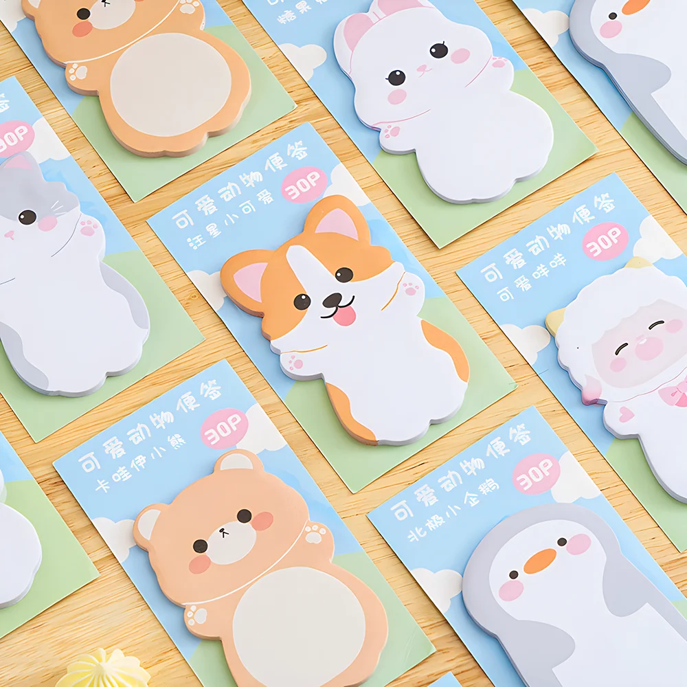 Random Korean Cute Sticky Notes Kawaii Notepad Memo Pad Cat Post Aesthetic Stationery To Do List Paper Index Book Sticker Check 3