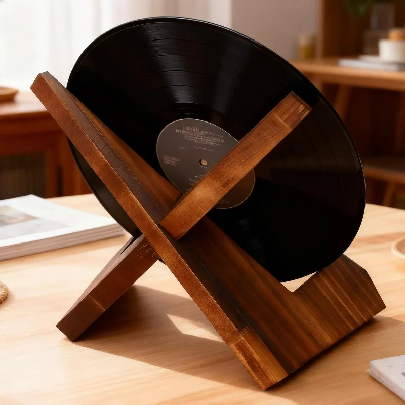 Wooden Cookbook & Tablet Display Stand with Photo Frame Feature