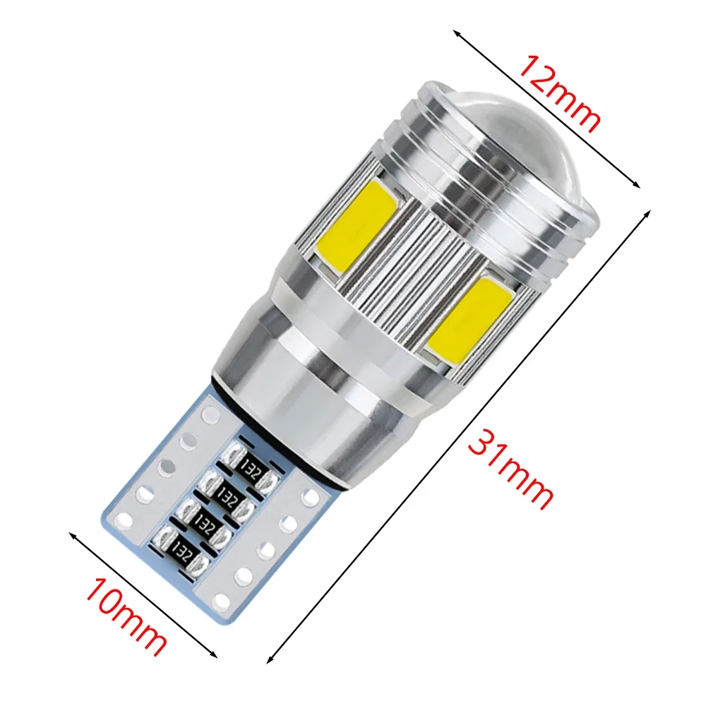 Фото 2 шт., светодиодные лампы T10 W5W, CANBUS 6SMD 5630 №3