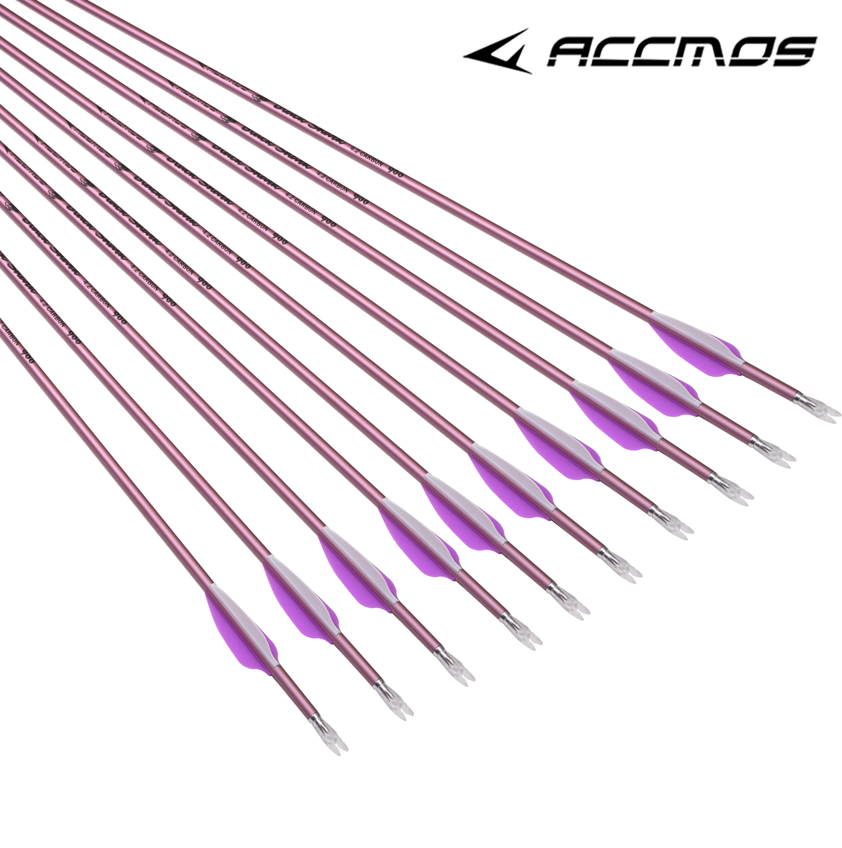 

6/12pcs ID 4.2mm Pink Carbon Arrow Spine 500 600 700 800 900 1000 31‘’ Pure Carbon Shaft for Bow Shooting Hunting Accessory