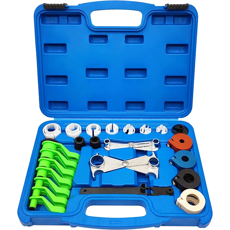 Aazon.co: Kewucn 16 PCS AC Fuel Line Disconnect Reoval Tool Set With Storage Box, 1/4 5/16 3