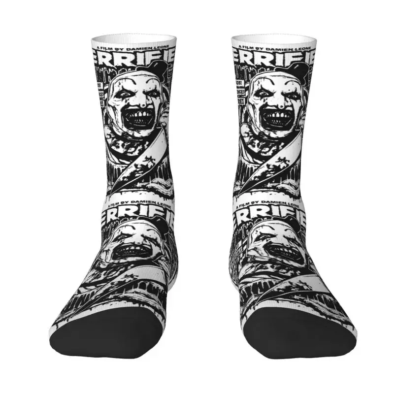 

Cool Printing Terrifier Movie Clown Socks for Women Men Stretch Summer Autumn Winter Halloween Horror Crew Socks