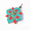 Tibetan Jewelry Nepal Brass flower Pendants Leaf Colver Amulet 6