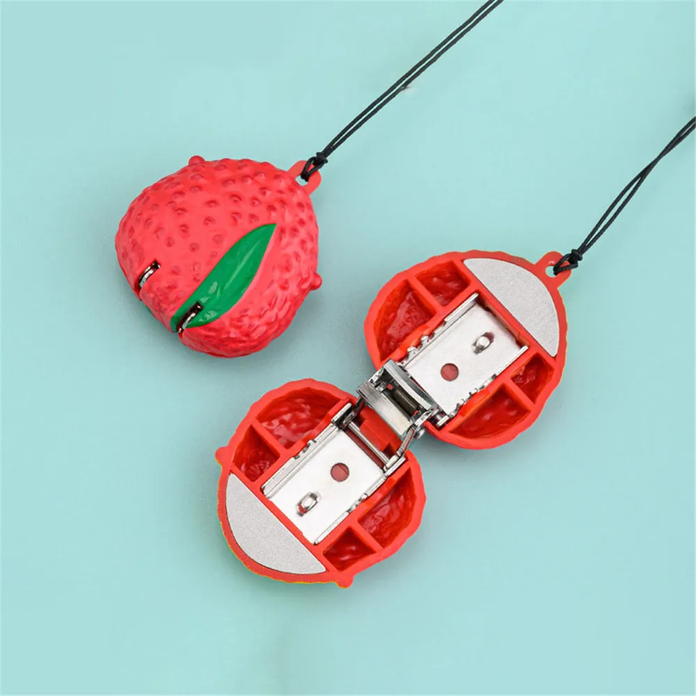 Nail Clippers Fruits Strawberries Nail Clippers Folding Nail Clippers High End Nail Clippers Portable Manicure Tools Key Fob 4