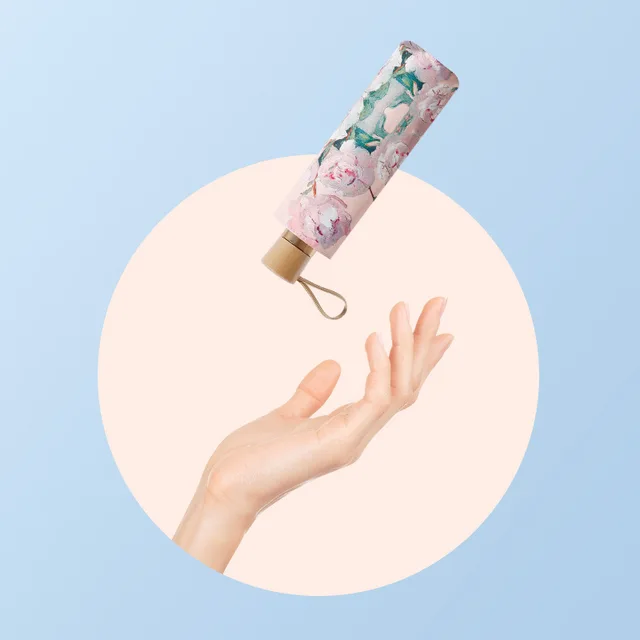 Ötszeres Fa Fogantyú Napsütéses És Esős Kettős Felhasználású Fényvédő Ultraiolett Színű Ragasztó Összecsukható Női Esernyő - Image 2