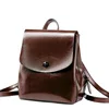 High Quality Genuine Leather Backpack For Girls Daypack Female Fashion Knapsack Vintage Casual Women Oil Wax Cowhide Rucksack 4