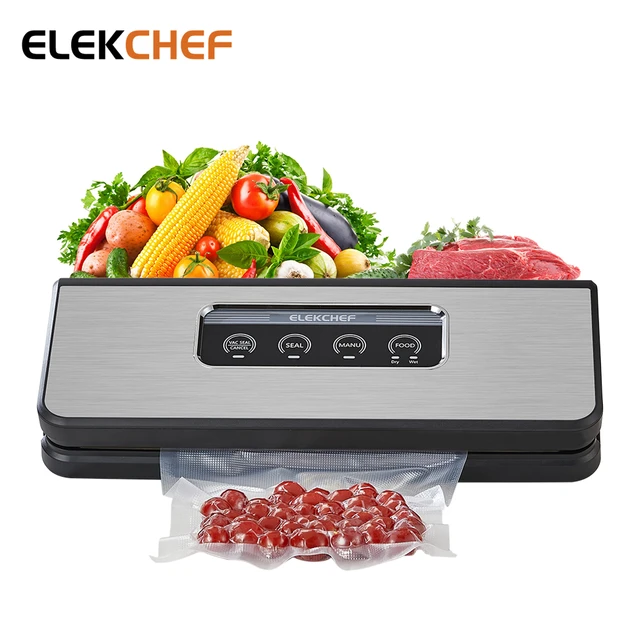 Vakumar VH5180 Kitchen Automatic Commercial Household Food Vacuum Sealer  Packaging Machine Include 2 rolls Vacuum packed bags - AliExpress