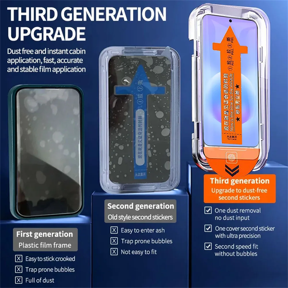Premium 2-Pack Dust-Free Easy Installation Tempered Glass Screen Protector