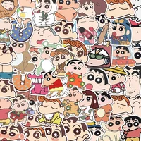 50/100Pcs Cartoon Anime Crayon Shin chan Stickers For Car Laptop Phone Stationery Decor Decals Waterproof Sticker Kids Toys 1