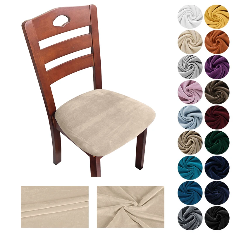 1/2/4/6 Pcs Velvet Fabric Chair Cover Stretch Seat Cover Chair