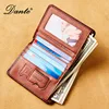 Dante Leather Men's Wallets RFID Anti-theft Brush Degaus Head Layer Cowhide Retro Casual Vertical Money Bag Money Two fold Clips 3