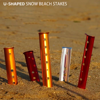 31cm Beach U-Shape Tent Stakes Camping Tent Pegs for Outdoor Beach Snow Sand Ground Tarp Accessories
