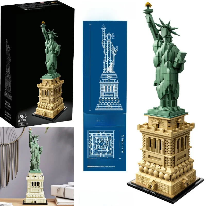 line Building Blos Toy Assembly Kit anghai Dubai Swan Castle Freedom Statue Tower Eonal nce Puzzle Blos