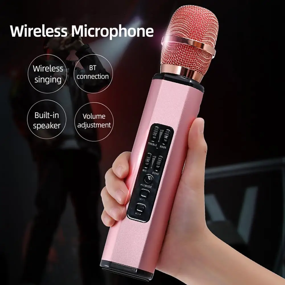 K6 Wireless Microphone High Fidelity Noise Cancelling Sensitive Bluetooth-compatible 5.0 Karaoke Condenser Microphone for Live S