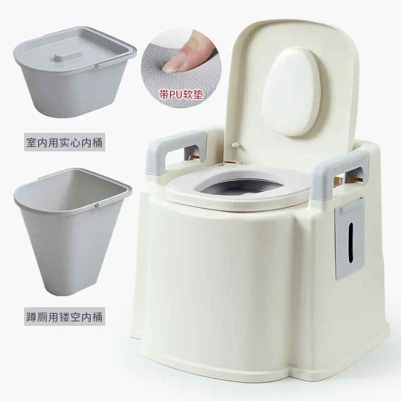 Camping Toilet  Elderly High LoadBearing Movable Commode Chair for Pregnant Women Designed for Comfort Adjustable Bathroom Seat 5