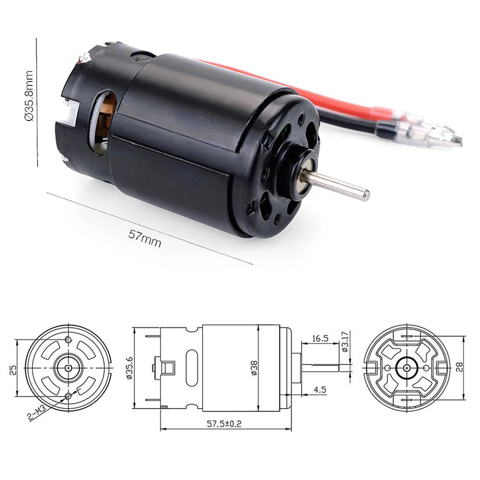 Regolatore di velocità con motore spazzolato 500W e manopola