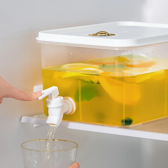 Large Capacity Cold Kettle With Faucet Household Refrigerator Lemonade  Bottle Iced Beverage Dispenser Refrigerator And Spigot - AliExpress