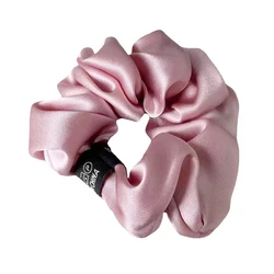 Luxurious Mulberry Silk Large Hair Scrunchies - Pure Color 19 Momme 3.5CM (Bean paste powder)