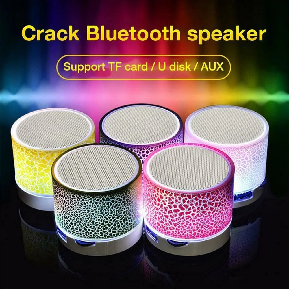 

Bluetooth Speaker Mini Wireless Loudspeaker Crack LED TF Card USB Subwoofer Portable MP3 Music Sound Column for PC Mobile Phone