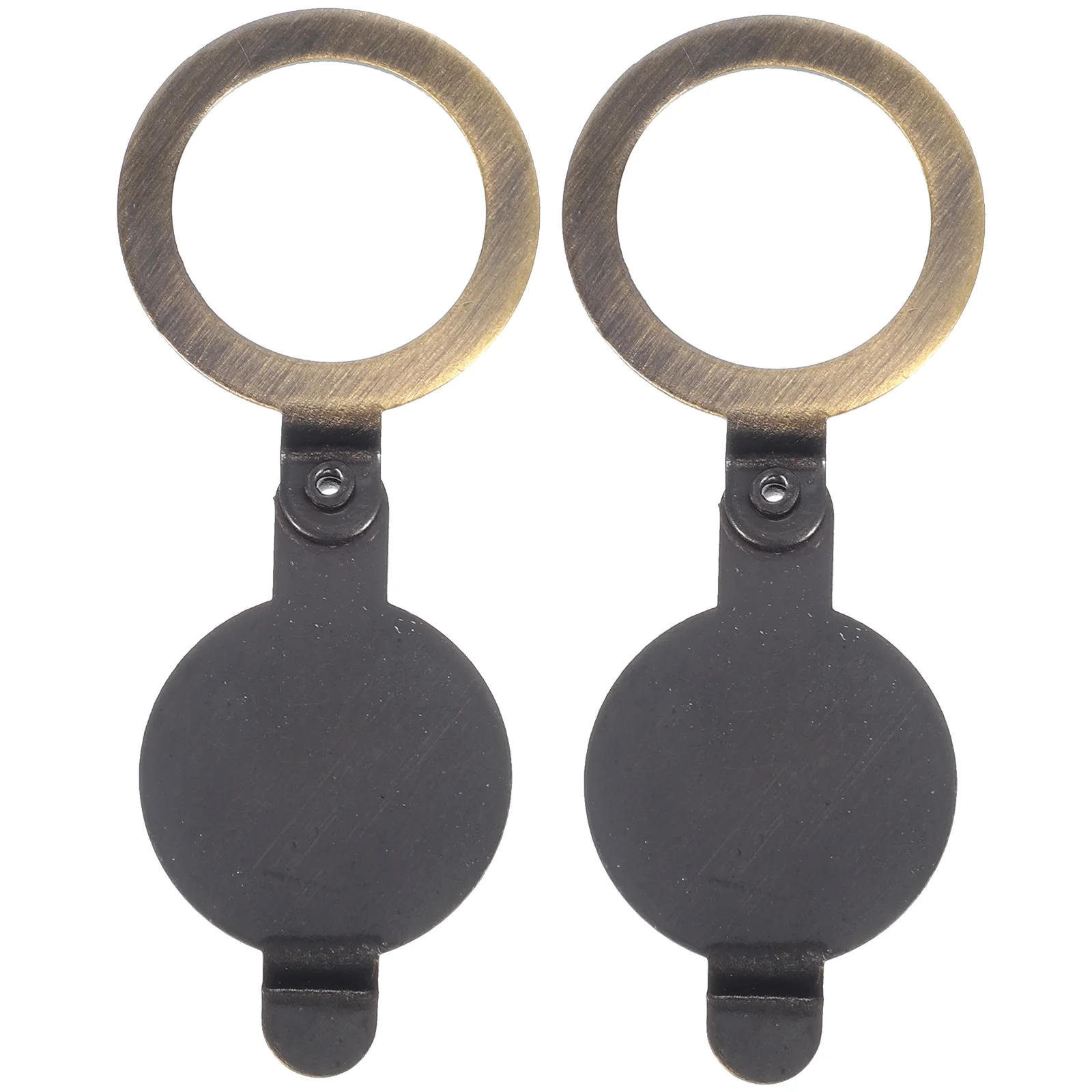 

2 Pcs Cat Eye Back Cover Piece Rust-resistant Door Hole Plate Home Security Peephole Apartment Copper Viewer Privacy
