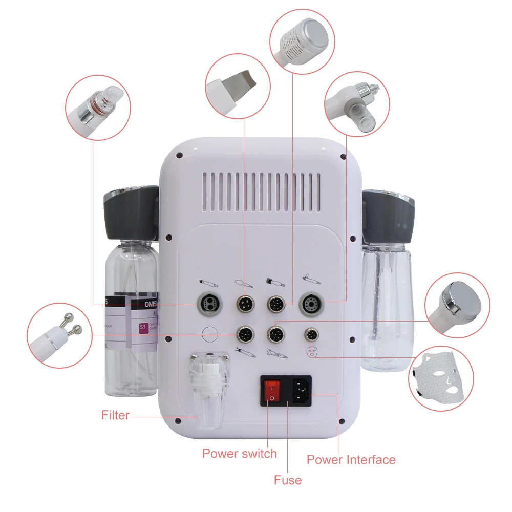 7 in 1 Hydro Dermabrasion Skin Care Beauty Machine Water Oxygen Jet Hydro Diamond Peeling Microdermabrasion Device AOKO