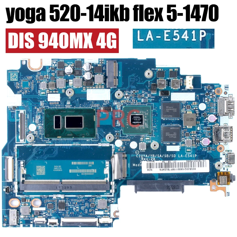 Placa-mãe Portátil para Lenovo Yoga 52014ikb Flex 5-1470 La-e541p 4415u i3 i5 i7 8ª Geração 5b20q15697 Mainboard - Imagem 6