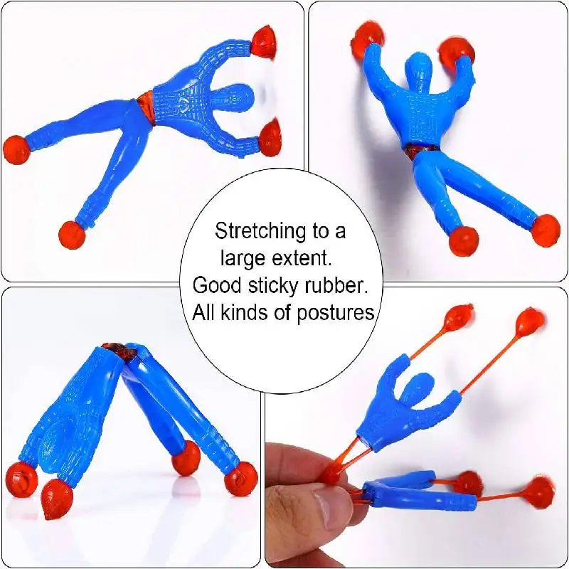 Climbing Man Sticky Wall Climber 20pcs Climbing Man Sticky Wall Climber Rolling Men Window Crawler Sticky Stretchy Mountain Climber Figures Gift for Kids Party