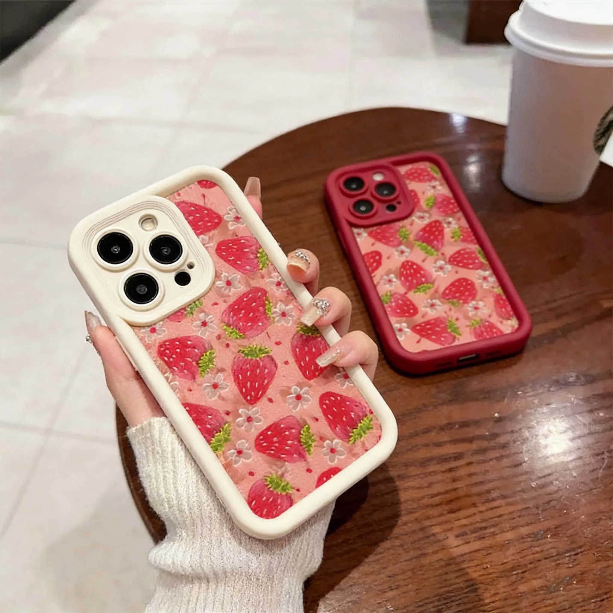 Strawberry Silicone TPU Phone Case