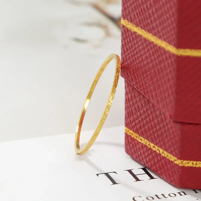 0.5mm Thin Matte Stackable Ring Stainless Steel Knuckle Midi Rings for Women Girl Size 4-9 4