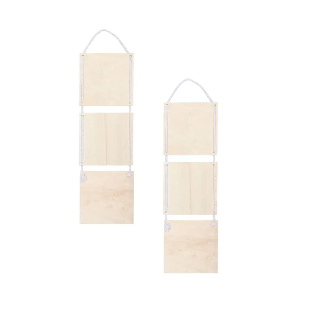 3개의 나무 벽걸이 보드, 단색 무지 매끄러운 표면 DIY 페인팅 공예품, 가정, 상점, 바 벽 장 디스플레이 보드