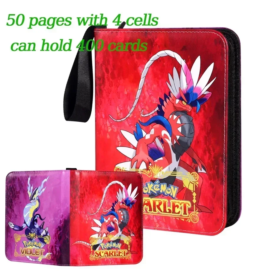 &Binder Trading Card for Pokemon, Binder Collection Card, Custom Book Holder with 50 Sleeves, 400 Pockets