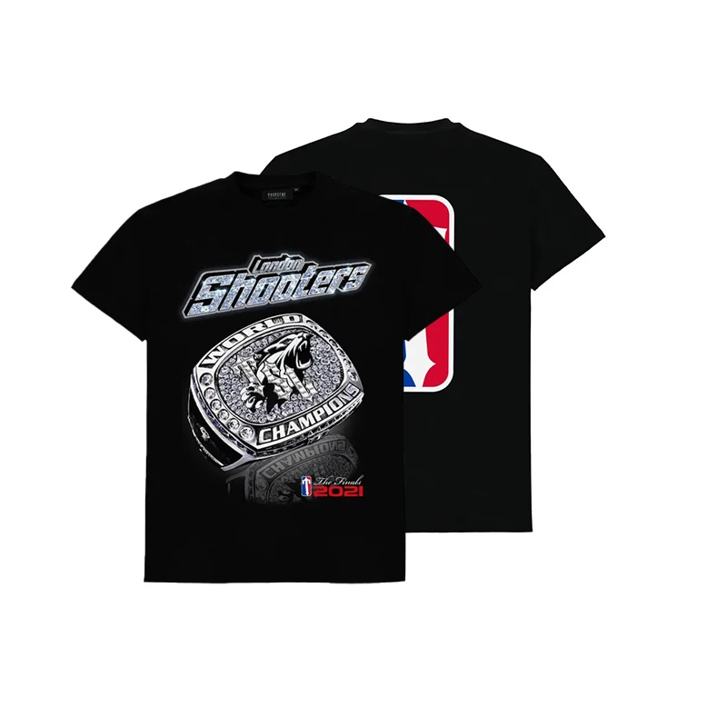 Outdoor Sports T-shirt Men's Pure Cotton Oversized Print Casual Skateboard Clothing Breathable Sweat-absorbent Short-sleeved Top mens cotton t shirt