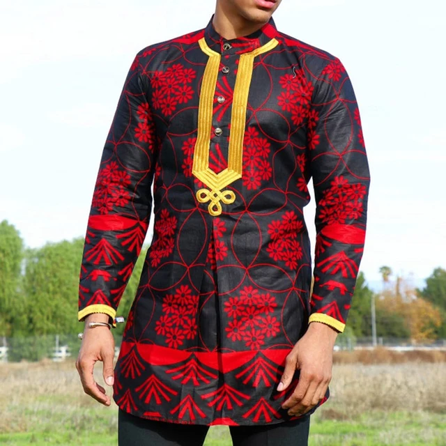 Amaechi Embroidered Print Shirt - Image 2