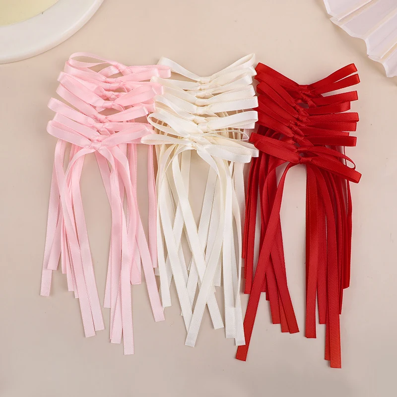 50/100 Stück Rosa Rote Schleifen Kuchendekoration Bänder Tortendeko Geburtstagsparty Zubehör Weihnachten Hochzeit Kuchen DIY Deko – Detail 6