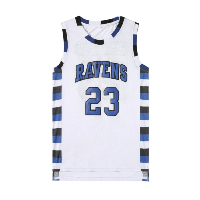 thumbnail image 1 of Camisetas de baloncesto One Tree Hill Ravens 3 23 Scott Costura Bordado Deportes al aire libre Jersey Alta calidad Azul Negro Blanco Nuevo, 1 of 4