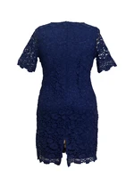 Plus Size Elegant Party Dresses White Woman Summer Embroidery Floral Wedding Guest Slim Pencil Midi Dress Vestidos - Image 6