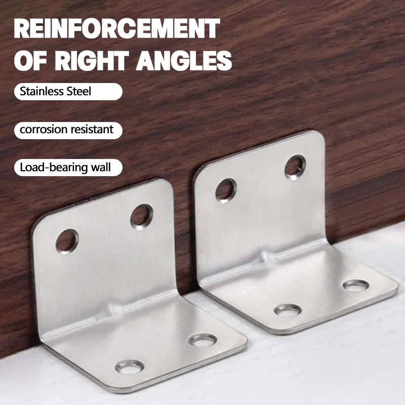 1-20Pcs Detachable Corner Bracket 90 Degree Universal Right Angle Fixed Bracket Wood Furniture Bedframe Cabinet Accessories