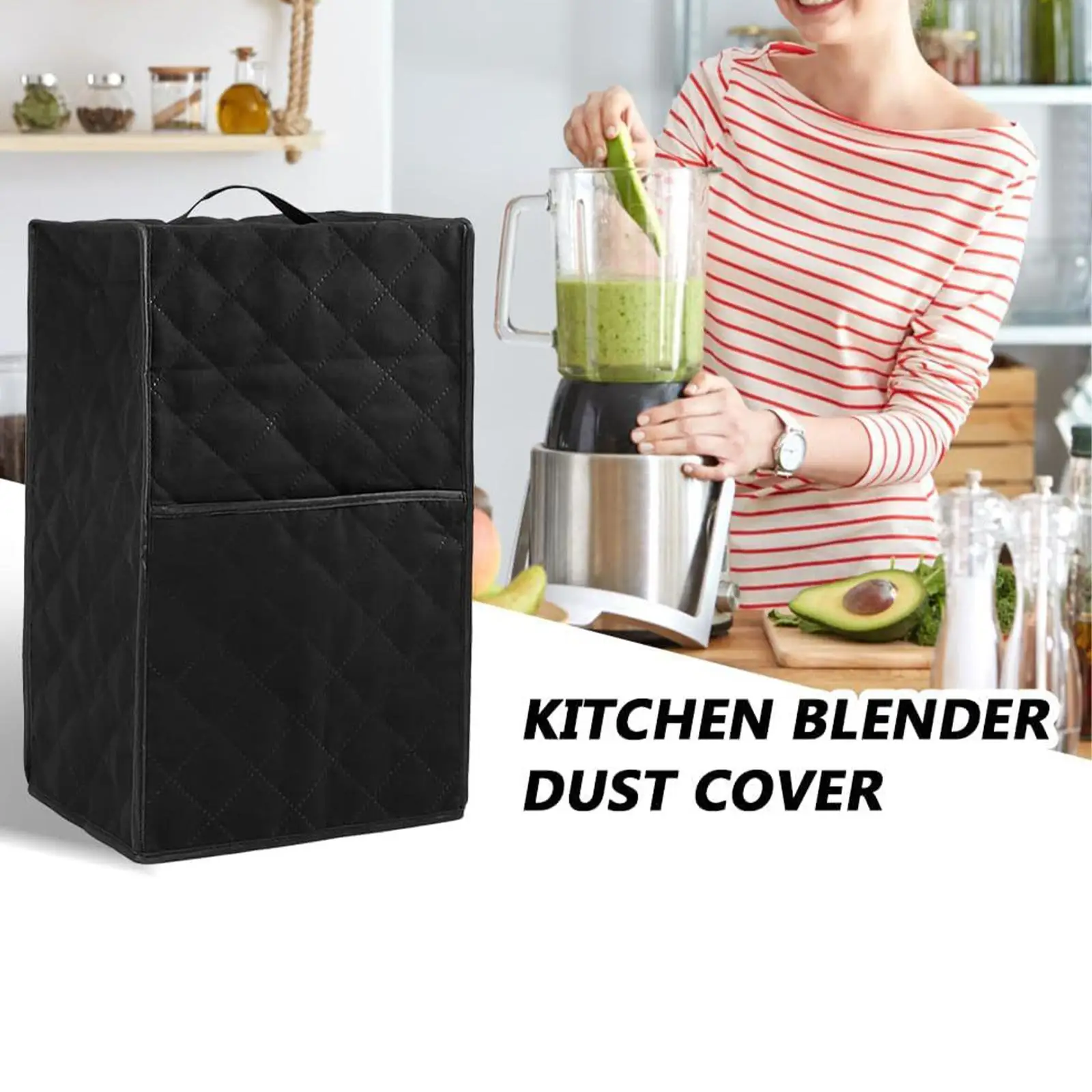 Blender Dust Cover with Pocket and Handle Household Kitchen Protective Sleeve Stylish Blender Cover for Kitchen Appliance